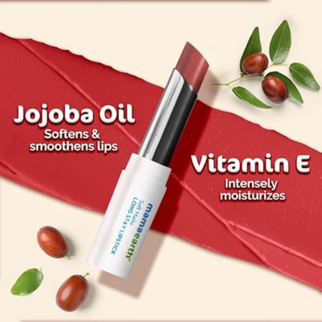 Mamaearth Matte Lipstick - 01Mocha Brown 3.5 g, with Jojoba Oil & Vitamin E for 12 Hour Long Stay 3