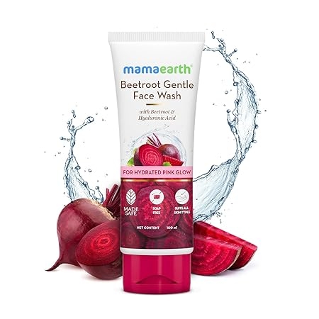 Mamaearth Beetroot Gentle Face Wash - 100 ml, & Hyaluronic Acid For Hydrated Pink Glow 3