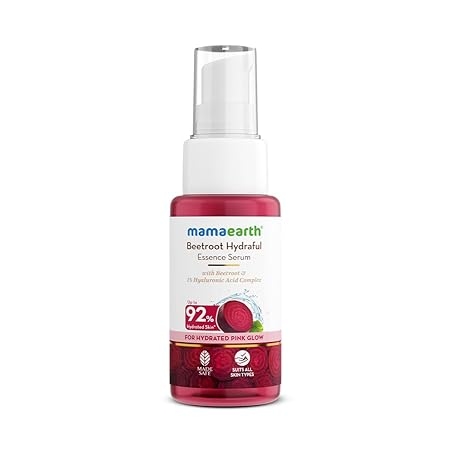 Mamaearth Beetroot Hydraful Essence Serum - 50 m, For Hydrated Pink Glow with Beetroot & 1% Hyaluronic Acid Complex Face Serum 1