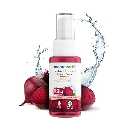 Mamaearth Beetroot Hydraful Essence Serum - 50 m, For Hydrated Pink Glow with Beetroot & 1% Hyaluronic Acid Complex Face Serum 2