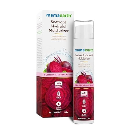 Mamaearth Beetroot Hydraful Moisturizer Lotion 50 ml, With Beetroot & Hyaluronic Acid For Hydrated Pink Glow 1