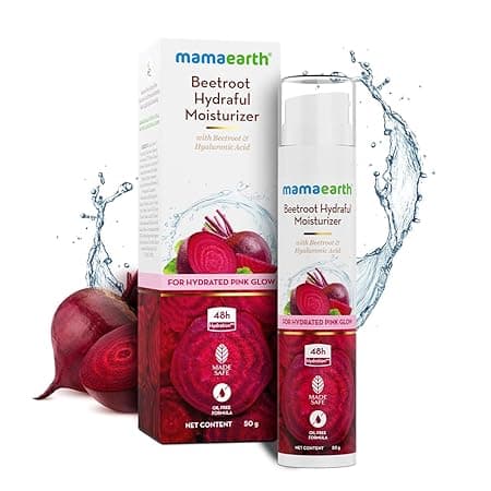 Mamaearth Beetroot Hydraful Moisturizer Lotion 50 ml, With Beetroot & Hyaluronic Acid For Hydrated Pink Glow 1