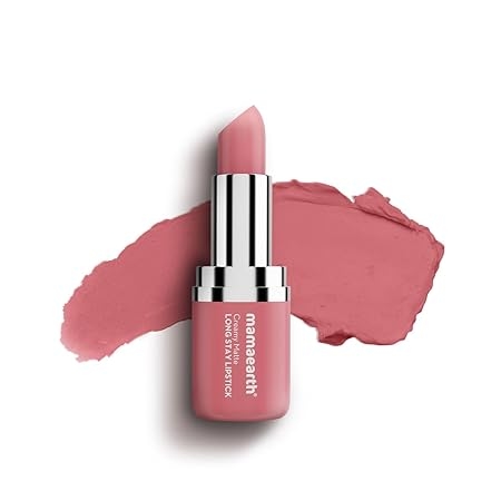 Mamaearth Creamy Matte Long Stay Lipstick Rose Nude 4.2 g, with Murumuru Murumuru Butter and Vitamin E for 8-Hour Long Stay 1