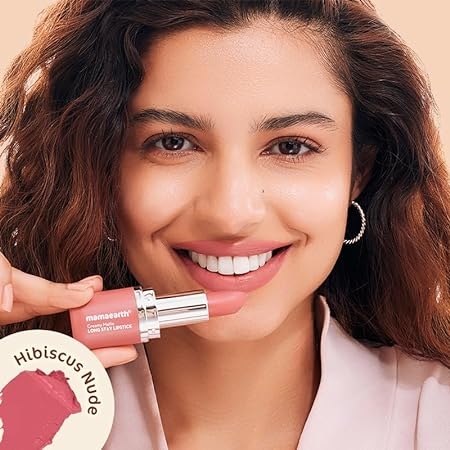 Mamaearth Creamy Matte Long Stay Lipstick Rose Nude 4.2 g, with Murumuru Murumuru Butter and Vitamin E for 8-Hour Long Stay 3