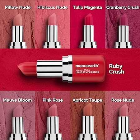 Mamaearth Creamy Matte Long Stay Lipstick Rose Nude 4.2 g, with Murumuru Murumuru Butter and Vitamin E for 8-Hour Long Stay 2