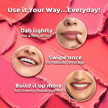 Mamaearth Creamy Matte Long Stay Lipstick Rose Nude 4.2 g, with Murumuru Murumuru Butter and Vitamin E for 8-Hour Long Stay 4