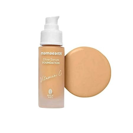 Mamaearth Glow Serum Foundation 30 ml, with Vitamin C and Turmeric - Nude Glow 1