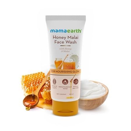 Mamaearth Honey Malai Face Wash with Honey & Malai For Nourishing Glow (100 ml) 3