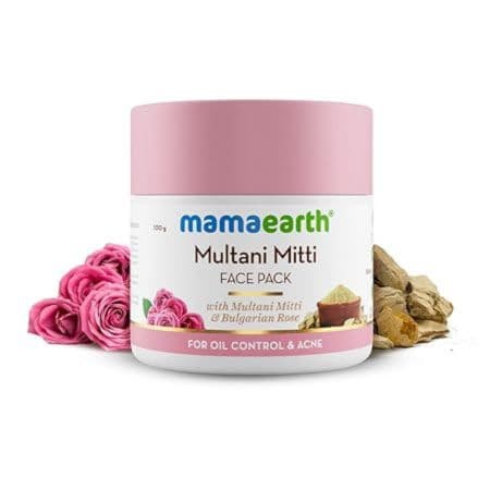 Mamaearth Multani Mitti Face Pack with Multani Mitti and Bulgarian Rose for Oil Control & Acne (100 g) 1