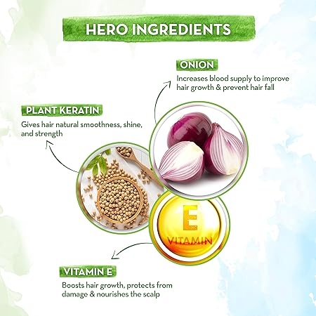 Mamaearth Onion Shampoo Onion Oil & Plant Keratin 400ml, for Hair Growth & Hair Fall Control. 6