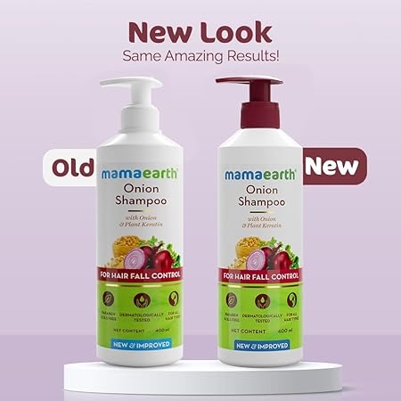 Mamaearth Onion Shampoo Onion Oil & Plant Keratin 400ml, for Hair Growth & Hair Fall Control. 3
