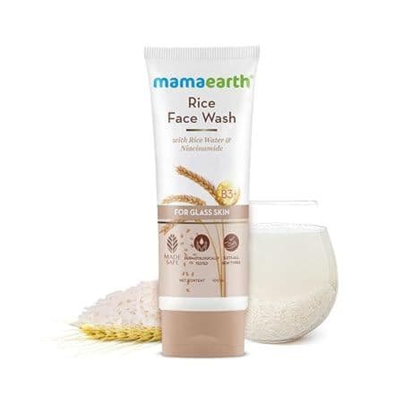 Mamaearth Rice Face Wash With Rice Water & Niacinamide For Glass Skin (100ml) 1