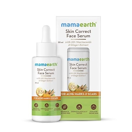 Mamaearth Skin Correct Face Serum Acne Scars Removal Cream With Niacinamide & Ginger Extract, 30ml 1