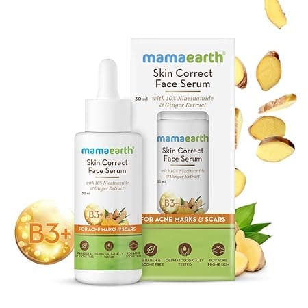 Mamaearth Skin Correct Face Serum Acne Scars Removal Cream With Niacinamide & Ginger Extract, 30ml 1