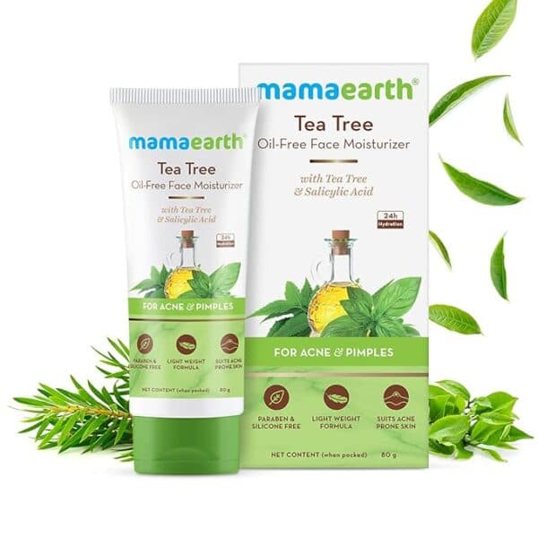 Mamaearth Tea Tree Oil-Free Moisturizer 80 ml, For Face For Oily Skin With Tea Tree & Salicylic Acid For Acne & Pimples 1
