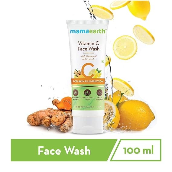 Mamaearth Vitamin C Face Wash With Vitamin C & Turmeric for Skin Illumination 100 ml (New) 4