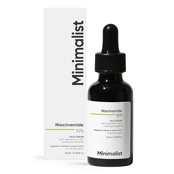 Minimalist 10% Niacinamide Face Serum for Acne Marks 30 ml, Blemishes & Oil Balancing with Zinc | Skin Clarifying Anti Acne Serum for Oily & Acne Prone Skin 1