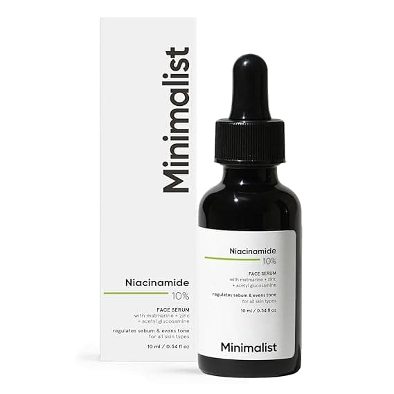 Minimalist 10% Niacinamide Face Serum for Acne Marks 30 ml, Blemishes & Oil Balancing with Zinc | Skin Clarifying Anti Acne Serum for Oily & Acne Prone Skin