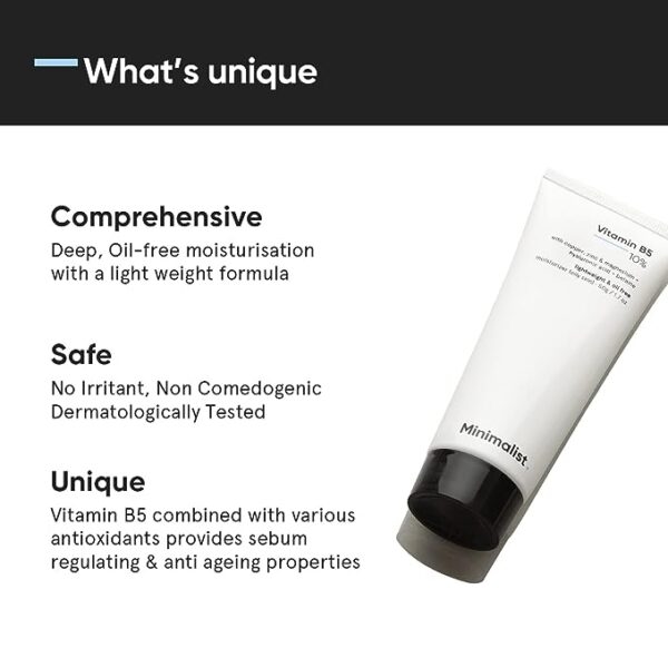 Minimalist 10% Vitamin B5 Gel Face Moisturizer For Oily & Acne Prone Skin 50g 2