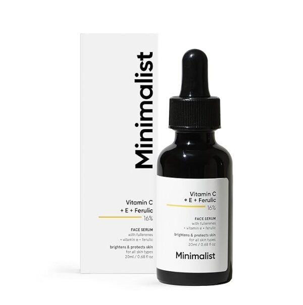 Minimalist 16% Vitamin C Face Serum 20 ml, With Vit E, & Ferulic Acid For Glowing Skin 2