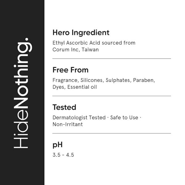 Minimalist 16% Vitamin C Face Serum 20 ml, With Vit E, & Ferulic Acid For Glowing Skin 6