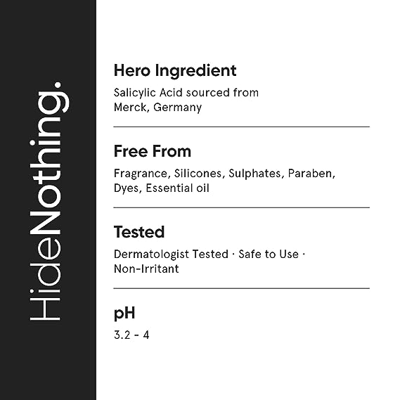Minimalist 2% Salicylic Acid Serum For Acne 30 ml, Blackheads & Open Pores, Reduces Excess Oil & Bumpy Texture, BHA Based Exfoliant for Acne Prone or Oily Skin 3
