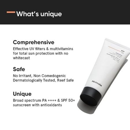 Minimalist Sunscreen SPF 50 PA++++ 50g, Broad Spectrum, For Women & Men Both 3