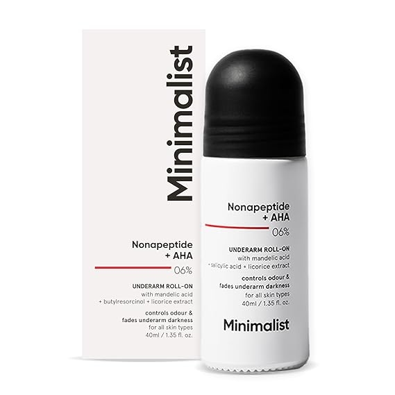 Minimalist Underarm Roll On Deodorant with Nonapeptide + AHA BHA 06% 40 ml 1