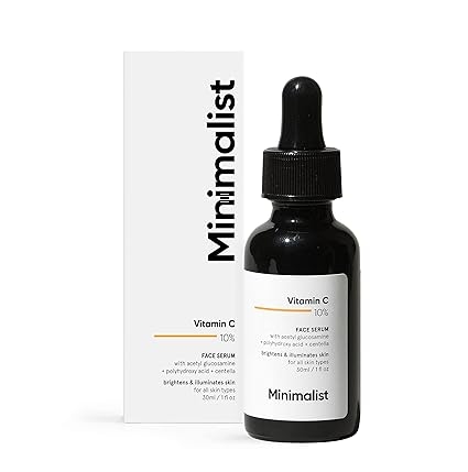 Minimalist 10% Vitamin C Serum for Brightening | Improves Hydration | For All Skin Types | For Women & Men | 1 Fl Oz / 30 ml 1