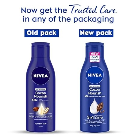 NIVEA Cocoa Nourish Body Lotion - 250ml, Deep Moisture 48 H Moisturization With Cocoa Butter & Coconut Oil 2