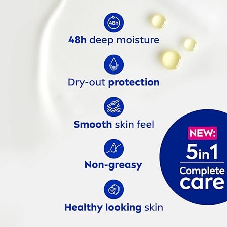 NIVEA Cocoa Nourish Body Lotion - 250ml, Deep Moisture 48 H Moisturization With Cocoa Butter & Coconut Oil 5
