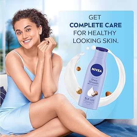 NIVEA Shea Smooth Body Lotion - 200 ml, 48 H Moisturization , For Dry Skin With Deep Moisture Serum & Shea Butter, Non Greasy & Healthy Looking Skin. 4