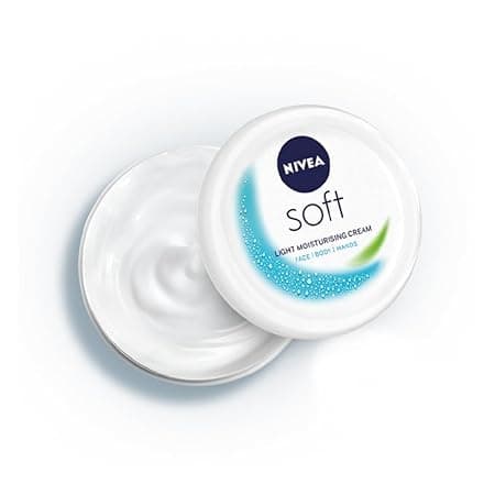 NIVEA Soft Light Moisturizer, 100 ml, for Face, Hand & Body, Non-Greasy Cream with Vitamin E & Jojoba Oil for Instant Hydration.