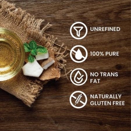 Naturo Earth Organic Cold Pressed Extra Virgin Coconut Oil, 180 ml, For Body & Hair Masaging, and tanning legs skin. 4