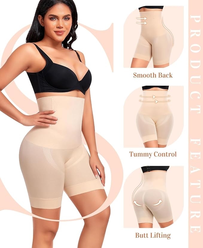 Fashion Girl Women Tummy Control Shapewear High Waist Trainer Thigh Slimmer - XL/XXL 7