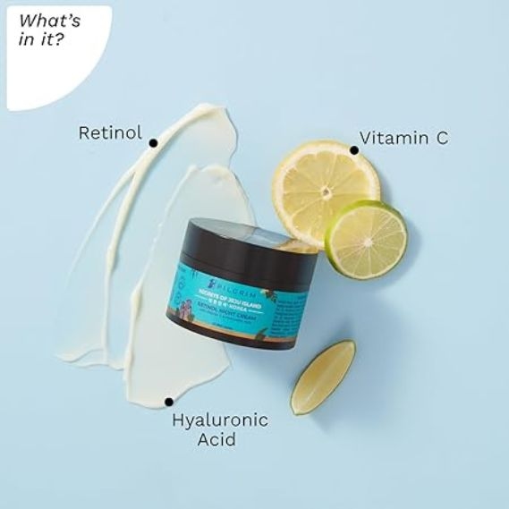 PILGRIM Korean Retinol Anti Aging Night Cream with Hyaluronic Acid & Vitamin C 3