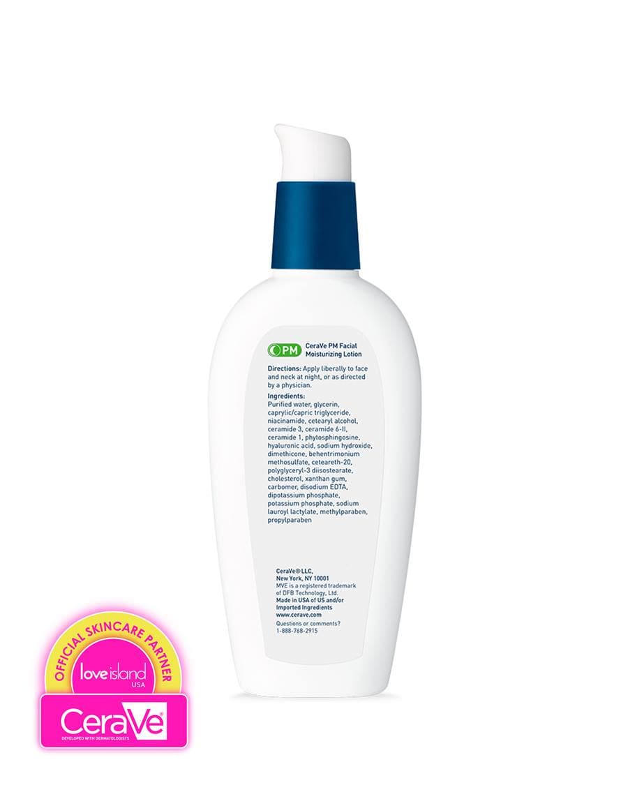 Cerave facial Moisturizing Lotion PM(89ml), Facial Moisturizer, Night Cream, Hydrating Facial Cream, Daily Hydrating Lotion, CeraVe PM Face Lotion, Cera Ve Facial Lotion 1