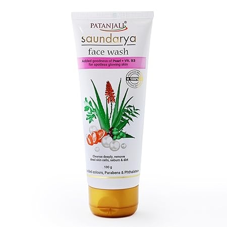 Patanjali Saundarya face wash – 100 gm, Deep Cleansing, For Men, Women, Anti-Acne & Pimples, Spotless Glowing skin. 1