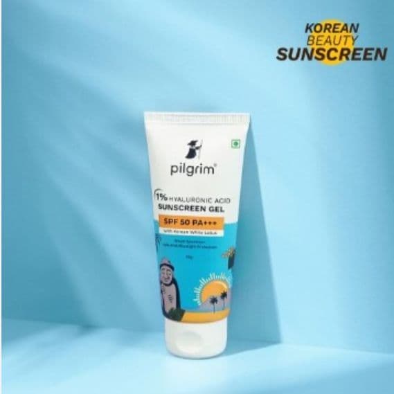 Pilgrim 1% Hyaluronic Acid Sunscreen Gel 50g, SPF 50++++ For Men and Women