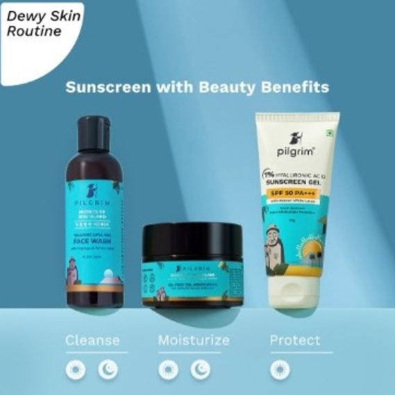 Pilgrim 1% Hyaluronic Acid Sunscreen Gel 50g, SPF 50++++ For Men and Women 4