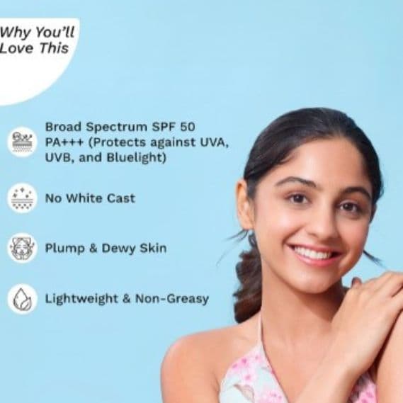 Pilgrim 1% Hyaluronic Acid Sunscreen Gel 50g, SPF 50++++ For Men and Women 1