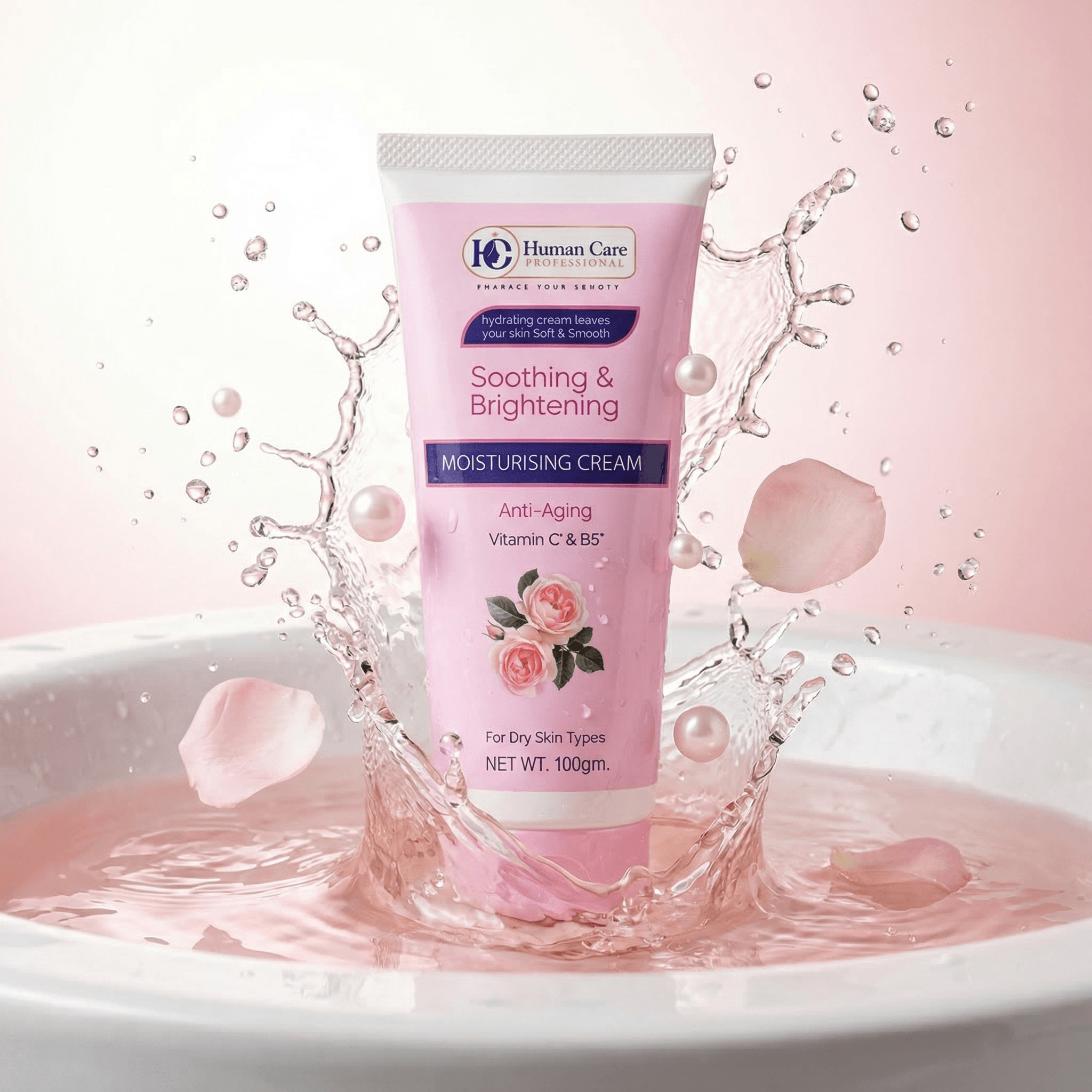 Human Care Smoothing and Brightening Moisturizing Cream, Anti- Aging, Vitamin C & B5 for Dry skin 100 G 7