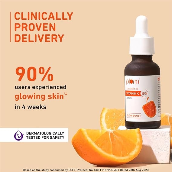 Plum 15% Vitamin C Face Serum For Glowing Skin 30 ml 3