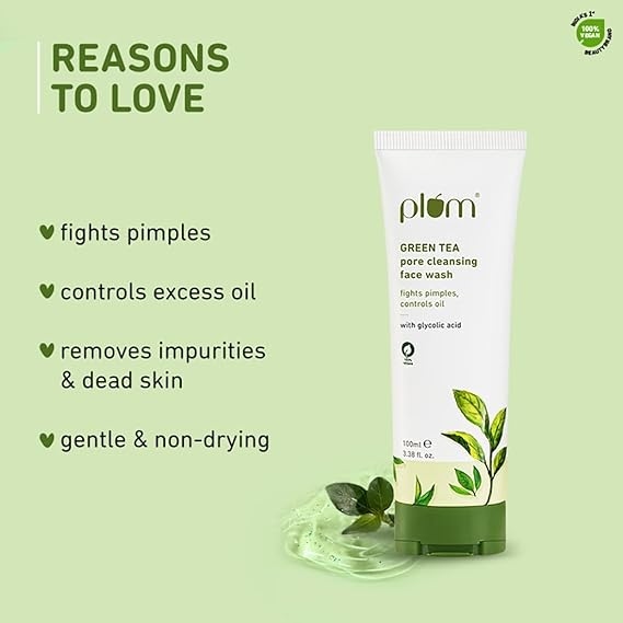 Plum Green Tea Pore Cleansing Face Wash For Oily Skin 100 ml 4