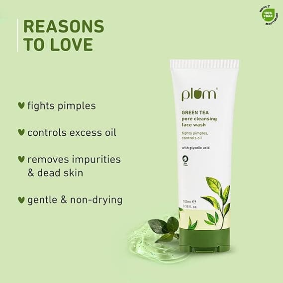 Plum Green Tea Pore Cleansing Face Wash For Oily Skin 100 ml 3