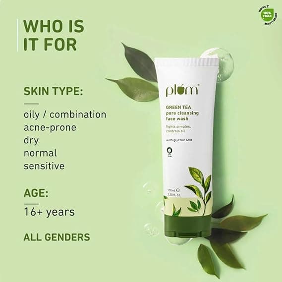 Plum Green Tea Pore Cleansing Face Wash For Oily Skin 100 ml 5