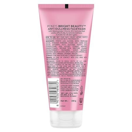 POND'S Bright Beauty Nacinamide Vitamin B3 Anti- Dullness Facewash, For Glass-Skin Like Shine And With 4X Visibly Brighter Skin, 100Gm 2