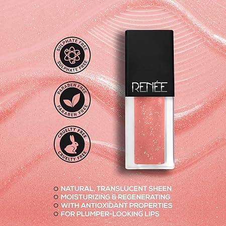 RENEE See Me Shine Lip Gloss, Pucker Up Peach 2.5ml 4