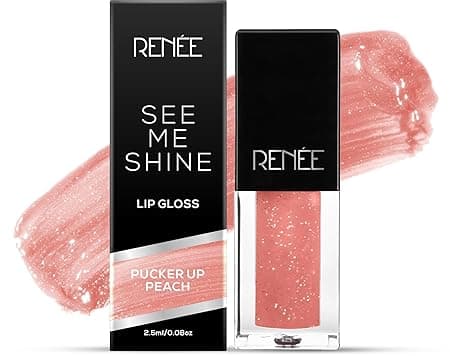 RENEE See Me Shine Lip Gloss, Pucker Up Peach 2.5ml
