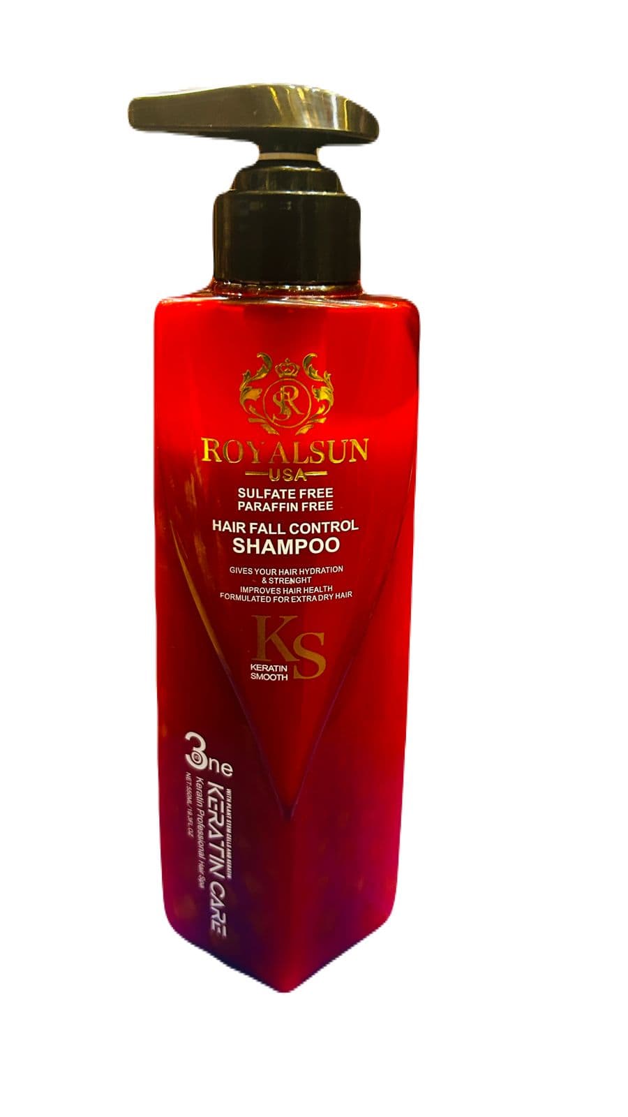 Royalsun USA Keratin Smooth | Sulphate Free | Paraffin Free | Hair Fall Control Shampoo 550 ML